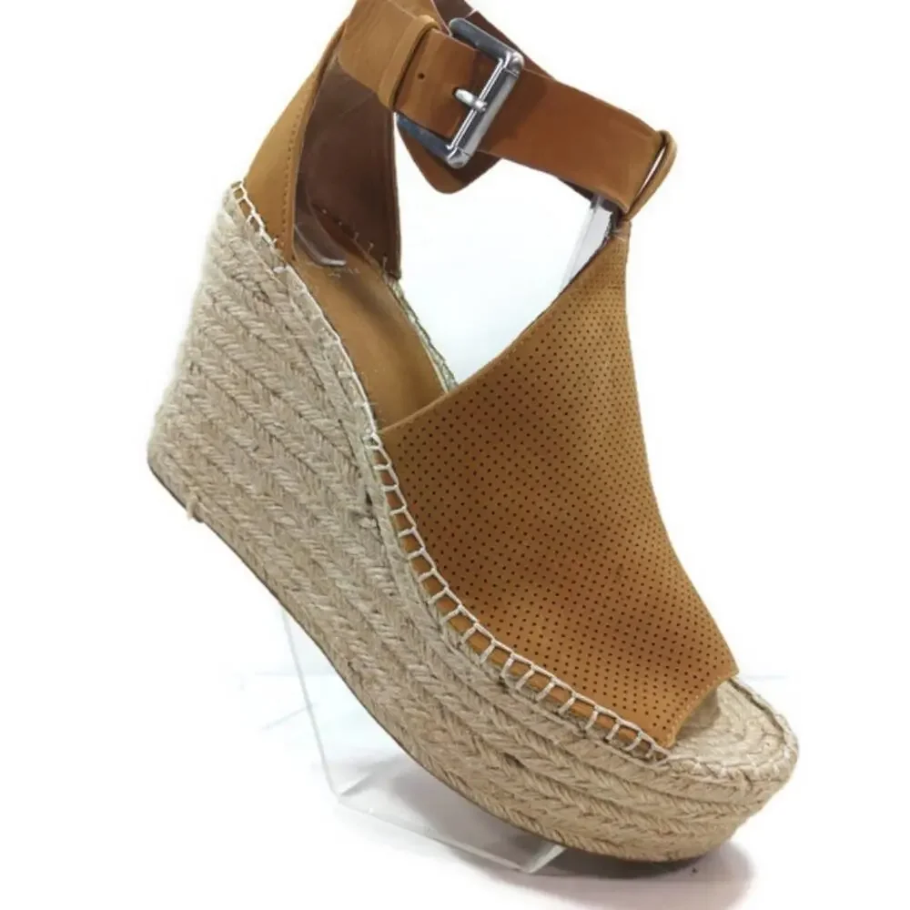 Marc Fisher Leather Espadrille GUC  Size 9.5M     SS1332